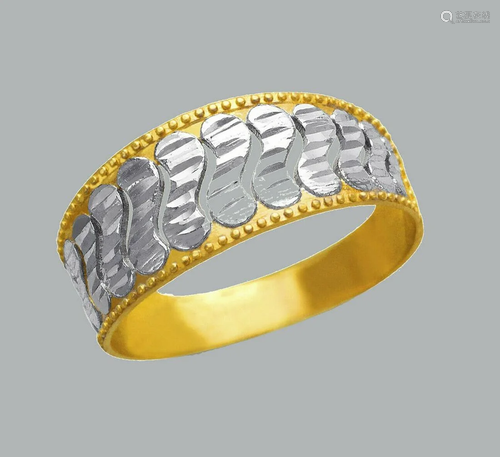 NEW 14K TWO TONE GOLD LADIES FANCY RING