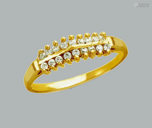 NEW 14K YELLOW GOLD LADIES FANCY CZ COCKTAIL RING