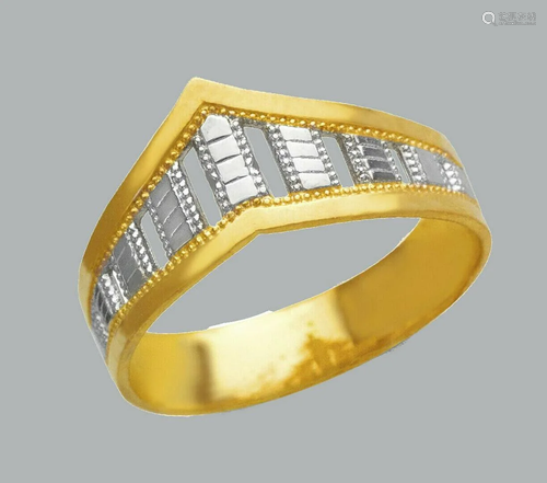 NEW 14K TWO TONE GOLD LADIES FANCY RING