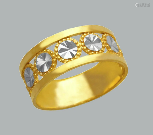 NEW 14K TWO TONE GOLD LADIES FANCY RING