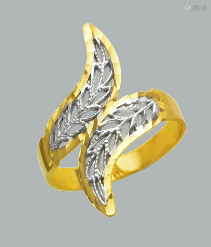 NEW 14K TWO TONE GOLD LADIES FANCY RING