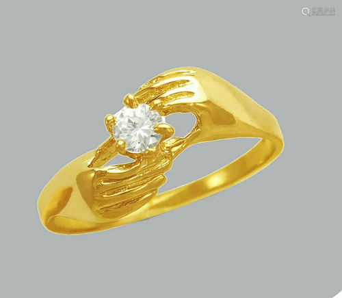 NEW 14K YELLOW GOLD LADIES FANCY CZ COCKTAIL RING H…