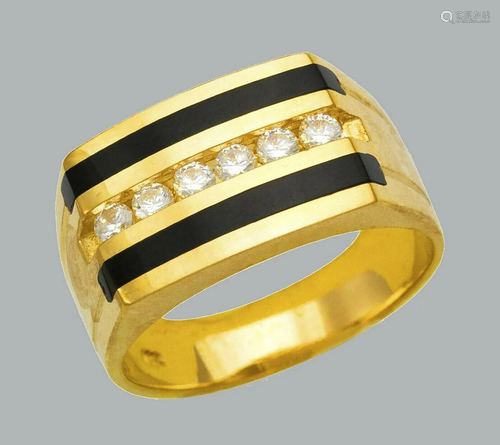 NEW 14K YELLOW GOLD MENS CZ RING ONYX LARGE