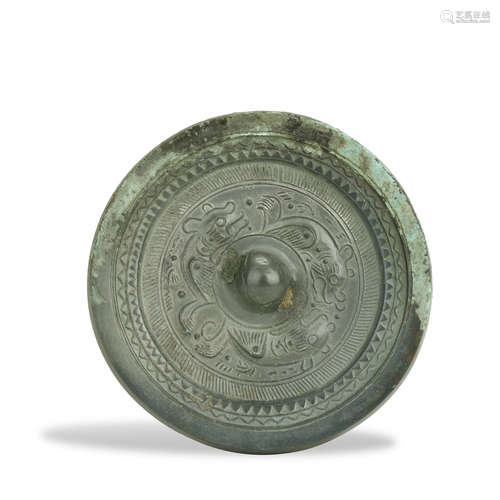 WARRING STATES PERIOD,BRONZE CIRCULAR MIRROR