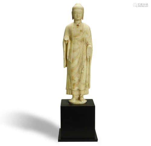 NORTHERN QI DYNASTY,MARBLE CARVED BUDDHA STATUE