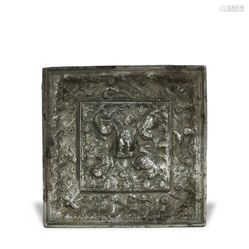 WARRING STATES PERIOD,BRONZE SQUARE MIRROR