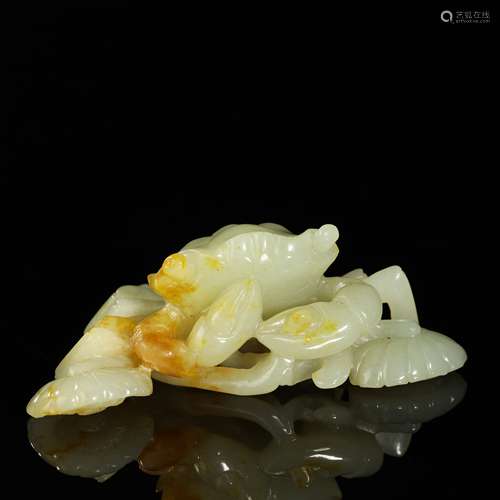 QING DYNASTY,HETIAN JADE CARVED CARB