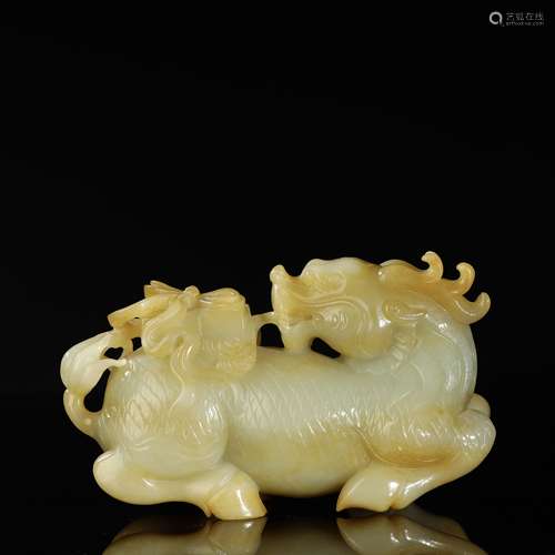 QING DYNASTY,HETIAN JADE CARVED 