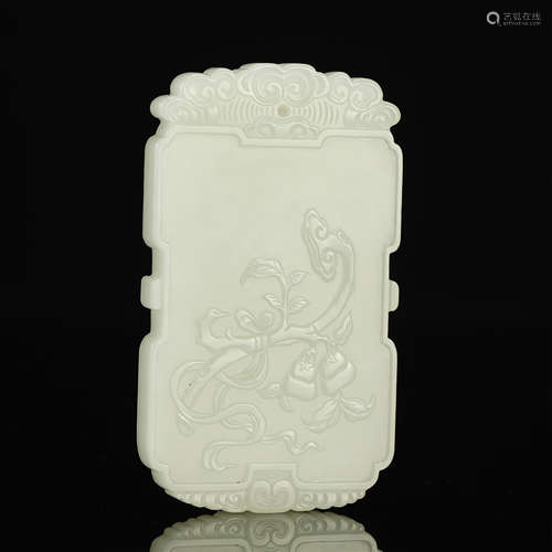 QING DYNASTY,HETIAN JADE PENDANT