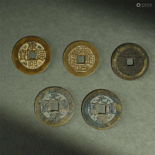 QING DYNASTY,A SET OF BRONZE COINS