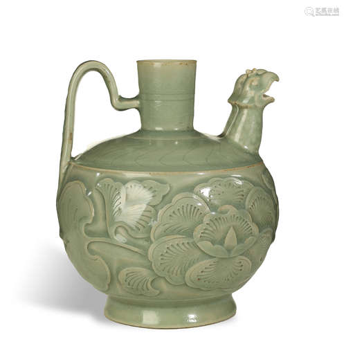 SONG DYNASTY,YAOZHOU CELADON CARVED WATER POT