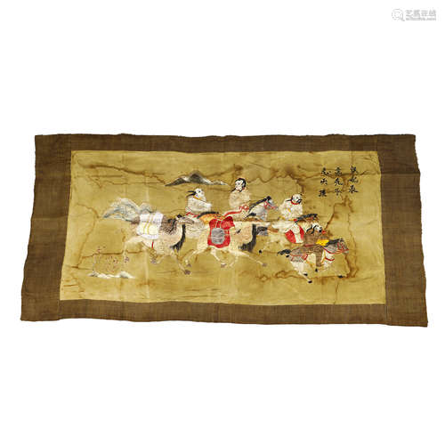 ANCIENT CHINESE,EMBROIDERY FIGUER PAINTING