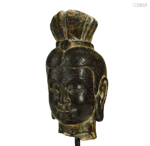 ANCIENT,STONE CARVED BUDDHA HEAD,NORTHERN WEI DYNASTY