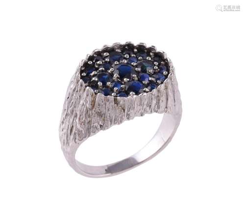 A sapphire dress ring