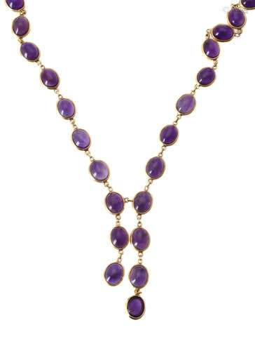 An amethyst necklace