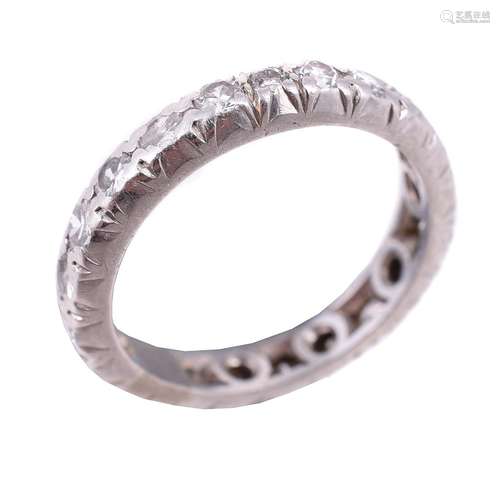 A diamond eternity ring