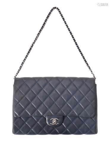 Chanel, a blue lambskin quilted flap bag