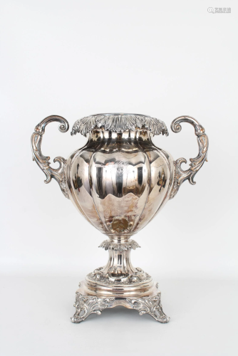 Antique Silverplate Twin-Handled Urn