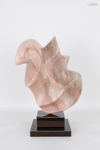 Karen Chera '88 Carved Stone Sculpture on Stand