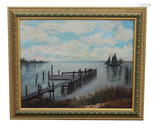 J Gibson 'Indian River, FL' Painting