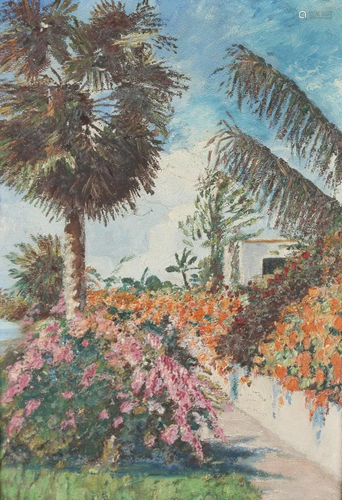 Florida School, 20th C. Tropical Landscape