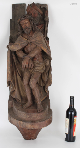 Antique Carved Jesus Figure, 