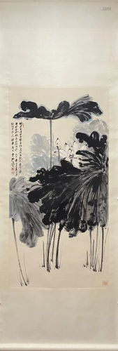 A CHINESE PAINTING OF LOTUS, CHANG DAI-CHIEN