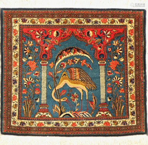 Kashan Dabir Sanayeh fine, Persia, around 1930, wool
