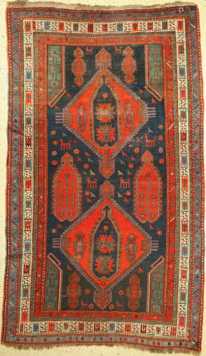 Kazak antique, Caucasus, around 1900, wool on wool