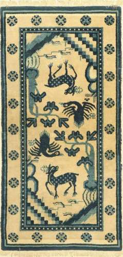 Pao Tow, antique, China, around 1920, wool on cotton