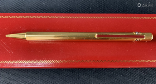 Cartier Ballpoint Pen Gold Trinity Double C