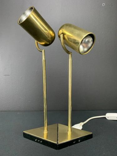 1980s Florence Casey Brass Modular Table Lamp