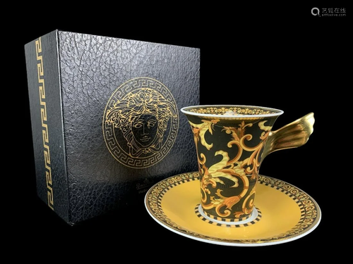 Rosenthal Versace Barocco Cup And Saucer In Box