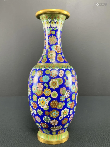 Fine Chinese Cloisonne Gilt Vase