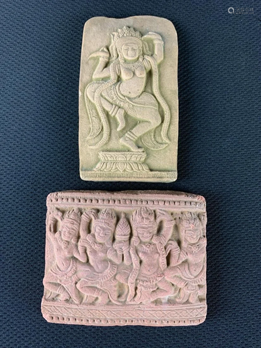 Terracotta Thailand Buddhist Votive Plaques