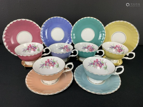Lot 6 Susie Cooper Tea Cups And Saucers