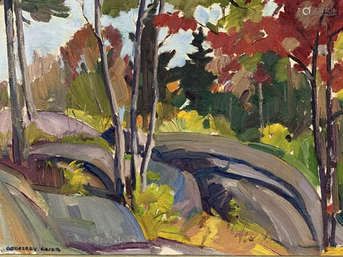 Geoffrey Grier Oil On Canvas Autumn Ste Marguerite