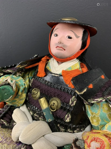 Japanese Musha Ningyos Doll, Samurai Warrior