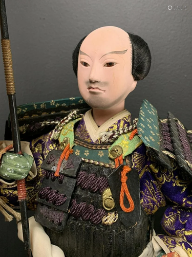 Japanese Musha Ningyos Doll, Samurai Warrior