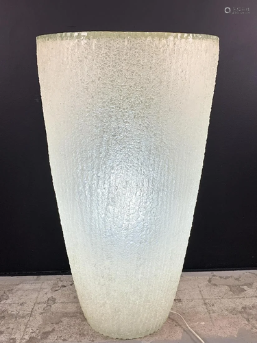 Mid Century Acrylic Lighted Floor Planter