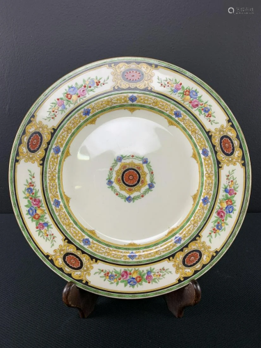 Antique Minton Hand Painted Plate, Yellow Floral