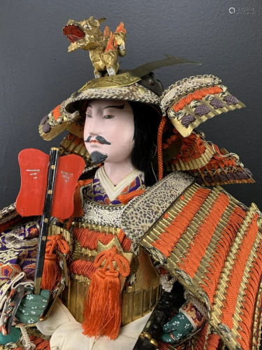Japanese Musha Ningyos Doll, Minamoto Yoshitune