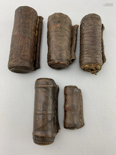 Lot Of 5 Ethiopian Prayer Scrolls