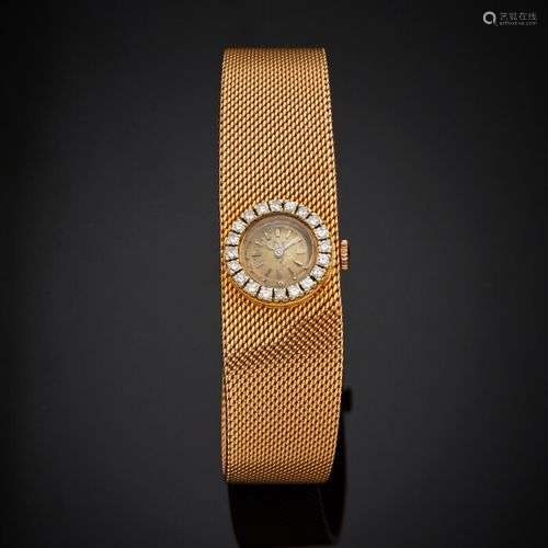 BLANCPAIN BRACELET MONTRE ronde de dame en or jaune (750). L...