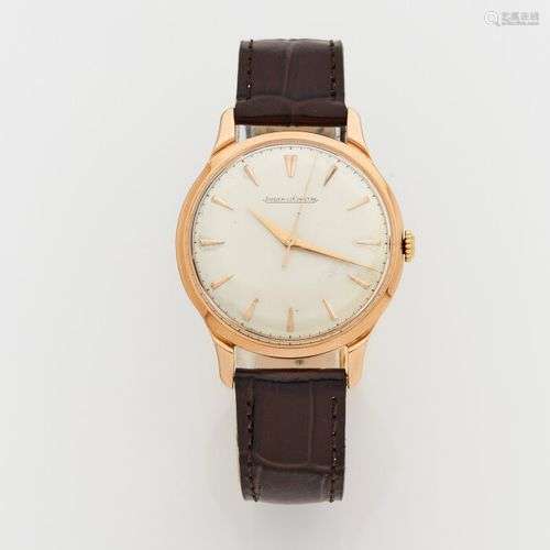 JAEGER LECOULTRE BRACELET MONTRE ronde en or rose (750%). Ca...