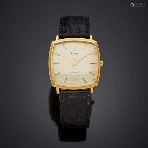 UNIVERSAL BRACELET MONTRE coussin en or jaune (750). Cadran ...