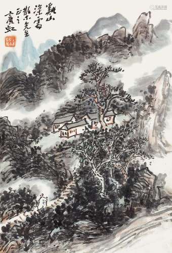 黄宾虹（1865～1955） 溪山深处 镜片 纸本