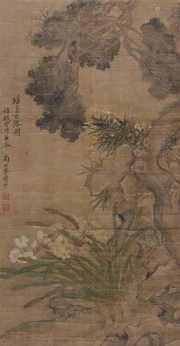 恽南田（1633～1690） 瑶岛百仙图 立轴 绢本