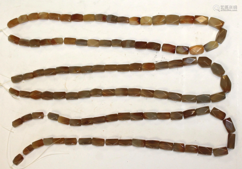 3 strands of Asian Agate beads - approx 22