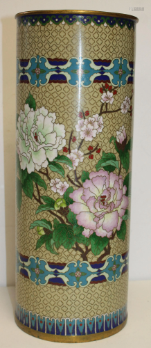 Chinese Cloisonne cylindrical vase - 15